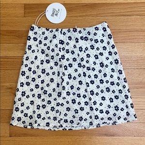 NWT Princess Polly White Floral Skirt